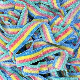 Candy Retailer Sour Candy Belts (1 Lb, Rainbow)