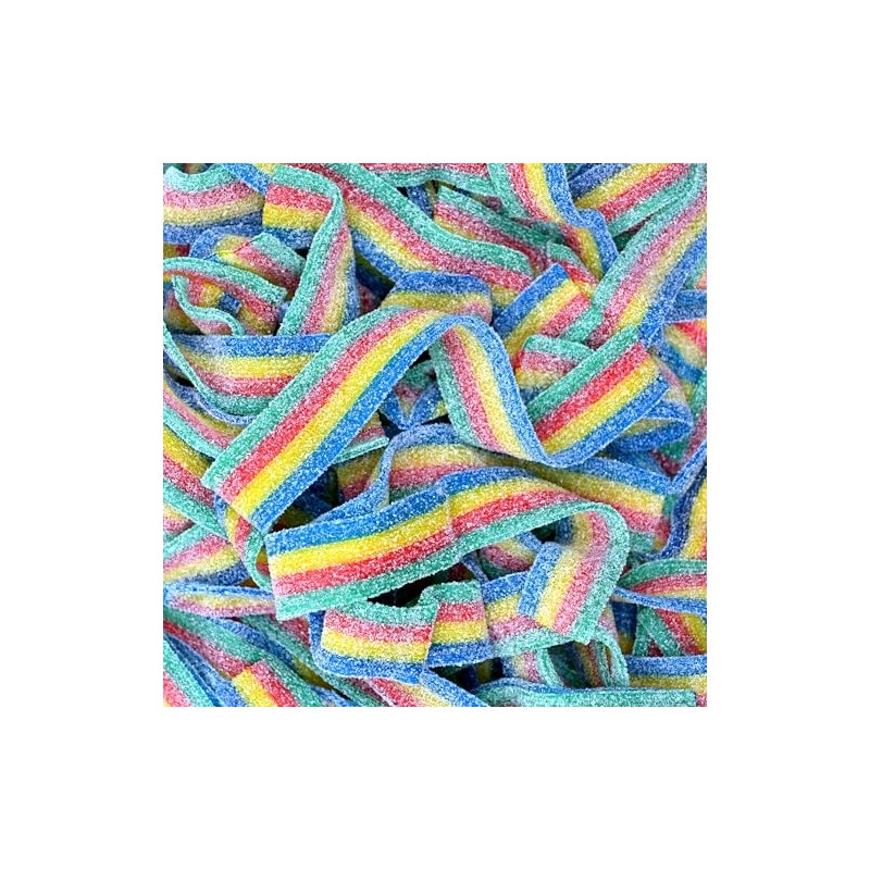 Candy Retailer Sour Candy Belts (1 Lb, Rainbow)