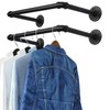 OROPY Industrial Pipe Clothes Rack 21.2” Set of 2, Heavy