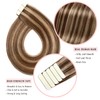 SURNEL Tape-In Extensions with Double-Sided Dandruff-Free, Colour 4 Medium Brown