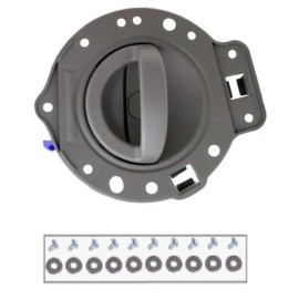 DELPA Rear Left Gray / Grey Inside Door Handle w/ Screw Kit for JEEP Commander