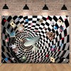 UMURILXY 10x8FT Wonderland Checkerboard Backdrop, Enchanted Tea Party Polyester Photography
