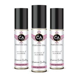 CA Perfume Impression of A La Rose For Women Fragrance Body Oil Roll-On 0.3 Fl Oz-X3