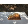 Kalmar Home Acacia Wood Three-in-One Trivet and Bread Crumb Catcher