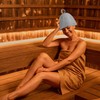 Pack of 2 Grey Sauna Hat, 2 Pieces Sauna Bath