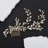 Rumtock Crystal Beads Gold Long Hair Comb Handmade Hair Piece