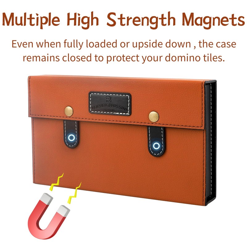 Bucher&Rossini Dominoes Set Double 6 - Classic Black Domino's Game