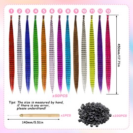 Hair Strands for Clip-in Hair Extensions, 52 Pieces, Hair Extensions, Clip-In Extensions, Colourful Hair Strands, Hair Extensions, Hair Extensions for Girls and Women