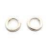 18k yellow Gold plated huggie hoop 10mm sleeper earrings Non-allergenic
