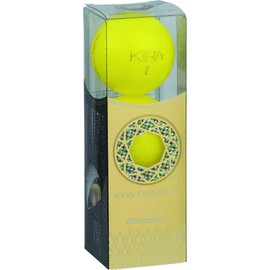 KASCO Kira Diamond Golf Balls, Yellow, Pack of 3