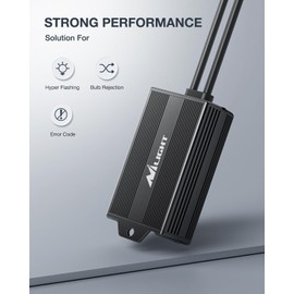 Nilight 2504/PSX24 LED CANbus Decoder - Anti-Flickering Harness Error Free Resistor Capacitor for LED Headlight Bulb, Pack of 2