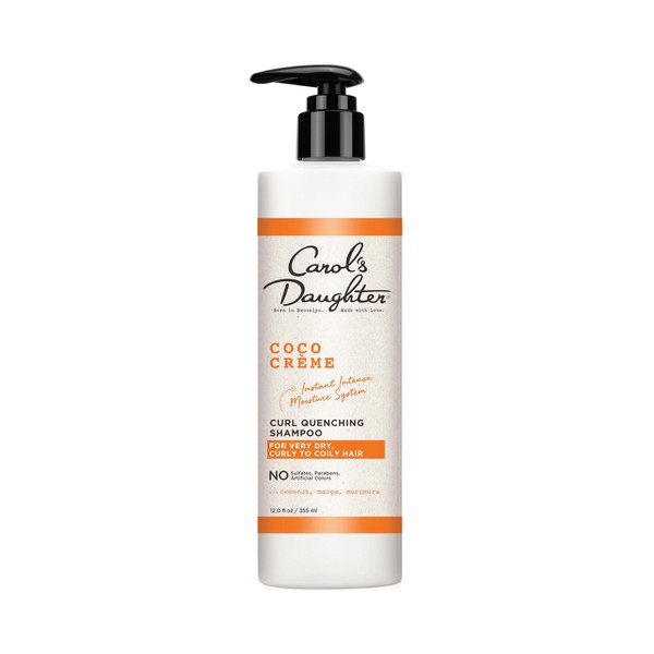 Carol’s Daughter Coco Creme Curl Quenching Sulfate Free Shampoo for Very Dry Hair, with Coconut Oil and Mango Butter, Sulfate Free Shampoo for Curly Hair, 12 fl oz