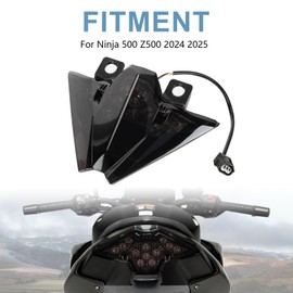 PSLER Ninja 500 Z500 Tail Light - Motocycle LED Integrated Brake Running Rear Stop Light Lamp for Ninja 500SE EX500 2024 2025 Accessories,Smoke