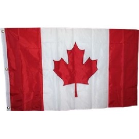 Ant Enterprises 8x12 ft Embroidered Sewn Canada Canadian Solarmax Nylon Flag 8'x12' Grommets