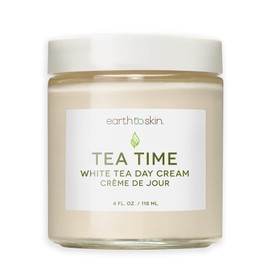 Earth To Skin Tea Time White Tea Day Cream – Hydrating Face Moisturizer with Hyaluronic Acid, Shea Butter & Glycerin – 4.0 fl oz