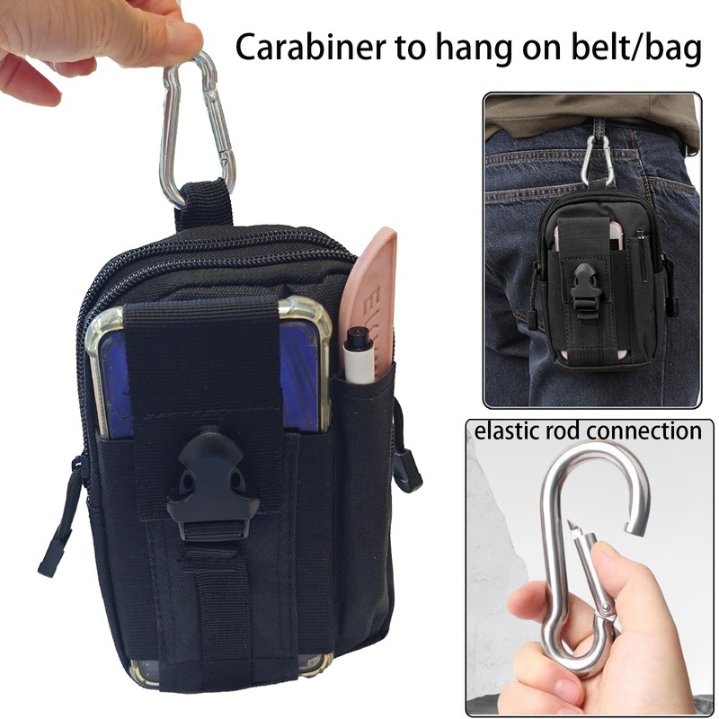 2 Pack Tactical EDC Pouch, Small Utility Pouches molle Phone