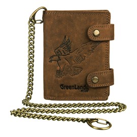 Greenland Nature Monte RFID Leather Wallet 9 cm, Eagle, standard size
