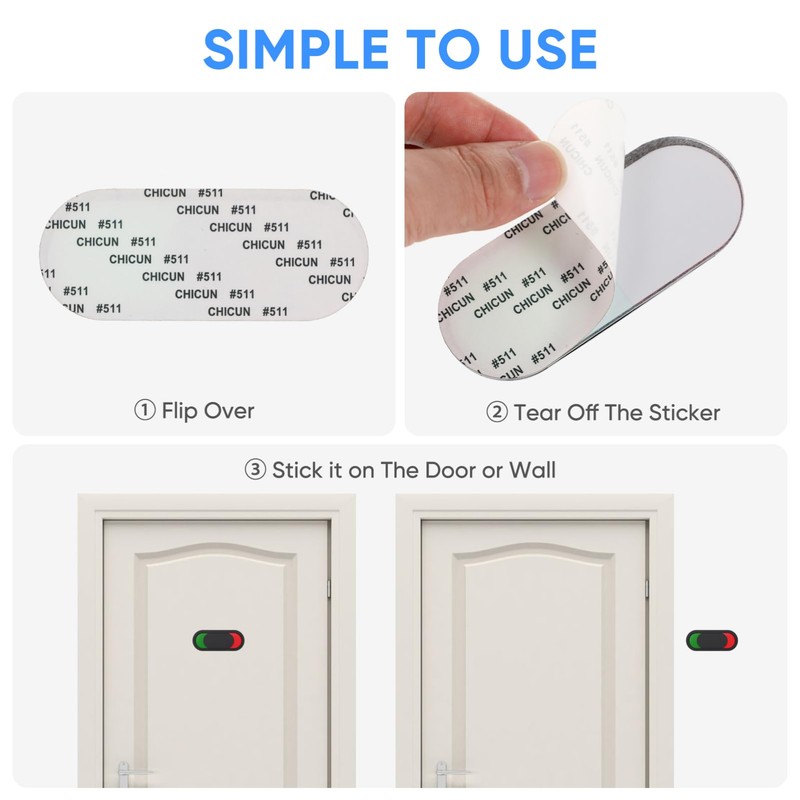 TEHAUX Vacant Occupied Sign - Slide Door Privacy Sign 10x4cm
