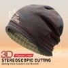 Winter Mens Beanie Hat Scarf Warm Fleece Lined Windproof Knit