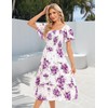 Bbonlinedress Summer White Floral Casual Dress Smocked Midi Beach Wedding