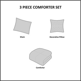 Oakestry 3Pc Kids Tessa Cozy Comforter Set Teen Tassel Fringe Aesthetic Room Decor Shabby Chic Bedding All Season Colorful Fluffy Soft, Twin, White