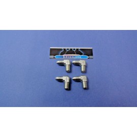 EZ-FITTINGS Caliper fittings (qty 4) 90 Degree -3AN To 1/8" NPT Wilwood Hot Rod Rat Rod