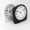 MPM analogue alarm clock made of plastic, black, snooze function,