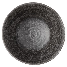 Marui Pottery MR-3-4601 Shigaraki Ware Rice Bowl Bowl Bowl with Capacity Approx. 33.4 fl oz (950 ml), Black Honey, Black