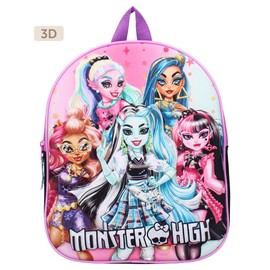 Vadobag Monster High 3D Backpack - The Boo Crew - Backpack for Kids | School | Nursery - Multicoloured - Dimensions 32 x 26 x 11 cm, Multi-Colour, One Size, multicoloured