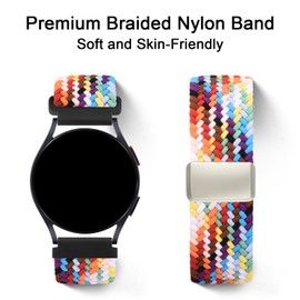 Meliya Bands Compatible with Garmin Vivoactive 5 / Vivoactive 3 Watch Band, Garmin Venu 2 Plus / Venu Sq / Venu Bands Women Men, Soft Nylon Sport Replacement Strap for Garmin Vivoactive 5, Venu 2 Plus, Venu Sq, Venu, Vivomove Sport, Forerunner 645 / 245 