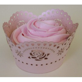 PME Pink Rose Cupcake Wrappers, Pack of 12