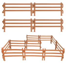 HIQE-FL Horse Fence Toy, 50 Pieces Horse Fence Accessories, Play Fence for Children, Farm, Paddle Toy, Miniature Fence Farm Toy, Horse Corral Fencing Accessories