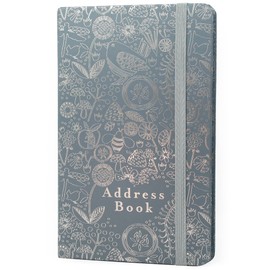 Boxclever Press Small Address Book with Over 400 Spaces. Hardcover Address Book with Alphabetical Tabs, Pocket, Change of Address Labels. Stunning Address Books - 8 x 5''
