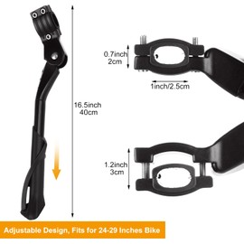 DAJAVE 2 Pack Adjustable Bike Kickstand Heavy Duty Bicycle Stand Kick Universal Bike Stand Kick Fits for 24-29 Inches Mountain Bike,Road Bike and Folding Bike
