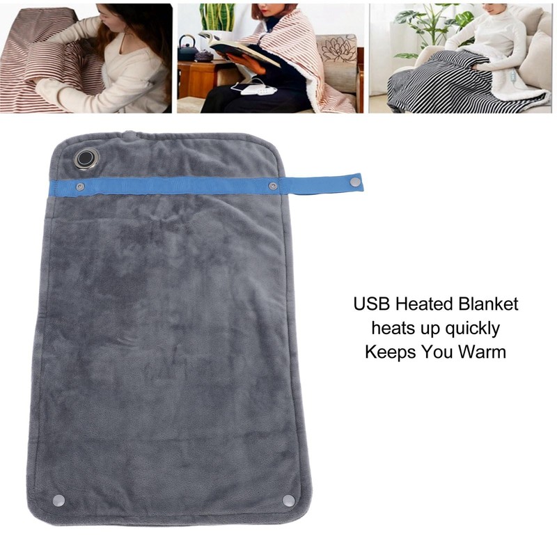 USB Heated Blanket,Lightweight and Portable Heated Blanket,Temperature Control Electric Heated