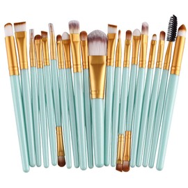 Plus Nao Makeup Brush Set, Set of 20, Makeup Brush Set, Makeup Brush, Brush Set, Cosmetic Brush Set, Makeup Brushes, LJ Green