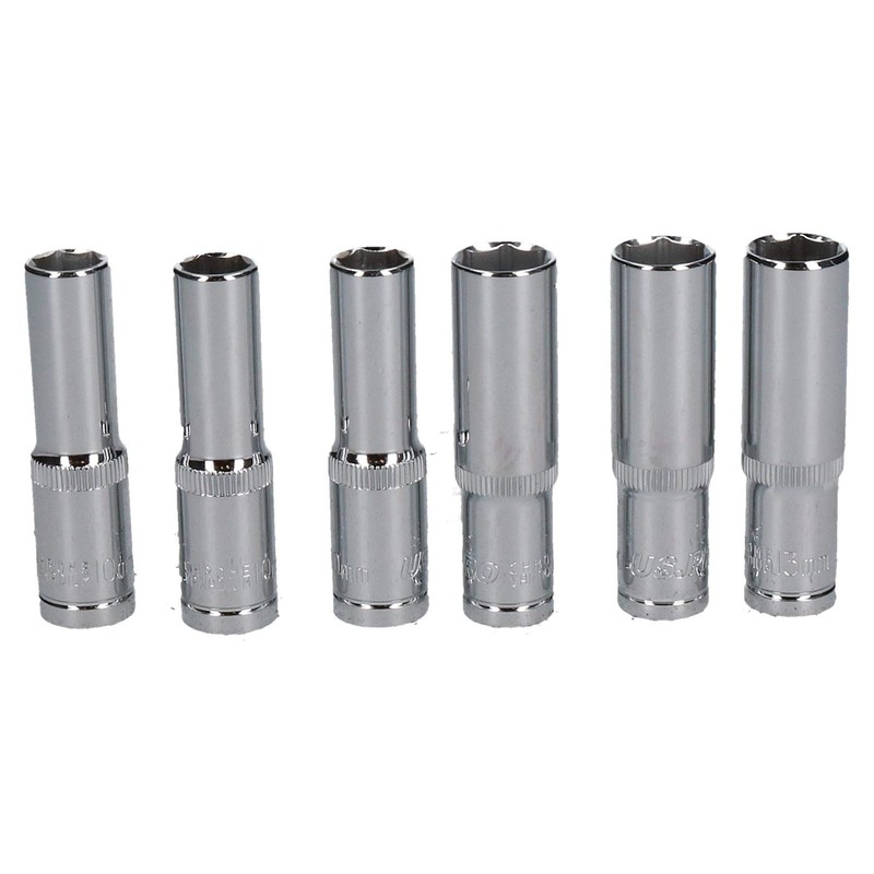 3 x 10mm and 3 x 13mm Metric 3/8" Drive