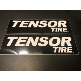 Tensor Tire Stickers 2 PC Set Truck Racing Tractor Decals Black White