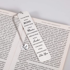 National Boss Day Gifts Boss Day Appreciation Gift for Women Men Bookmark for Leader Mentor Boss Manager Coworker Friend Colleagues Promotion Farewell Going Away Retirement Christmas Stocking Stuffers