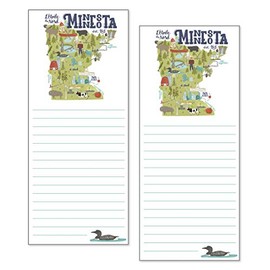 Set of 2- Minnesota List Pad, Notepad, Shopping List with Attachable Magnet