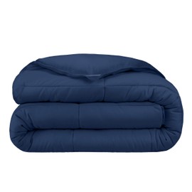 Bare Home Duvet Insert Comforter - Full Size - Goose Down Alternative - Ultra-Soft - Premium 1800 Series - All Season Warmth - Bedding Comforter (Full, Dark Blue)