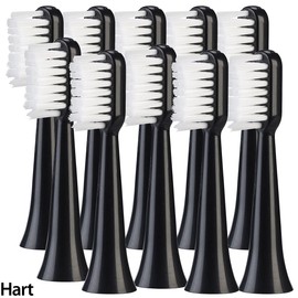 newgen medicals Zubehör zu Reisezahnbürste: 10er-Set Aufsteckbürsten für Akku-Schallzahnbürste SZB-300, hart (Zahnbürste)
