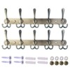Dseap Wall Mounted Coat Rack - 5 Tri Hooks, Heavy