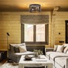 Monaxon Rustic Flush Mount Ceiling Light - 2-Light Metal Fixture