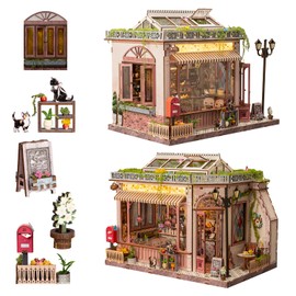 Wondyland Book Nook Kit - DIY Miniature House Diorama Dollhouse Kit, Booknook Tiny House Bookshelf Decor 3D Wooden Puzzle, Gifts for Adults, Teens, and Family(Café des Deux Moulins)