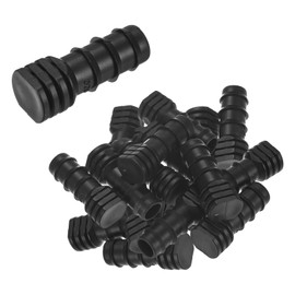M METERXITY 25-Pack Drip Irrigation Barbed Fittings, for 1/2 Inch End Plug Tubing Connector Plastic Coupling Irrigation Parts for Garden/Greenhouse/Aquarium/Flower Pot, Drip Pipe Accessories