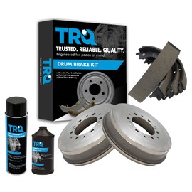 TRQ Rear Brake Shoe & Drum Kit Compatible with 2005-2021 Toyota Tacoma