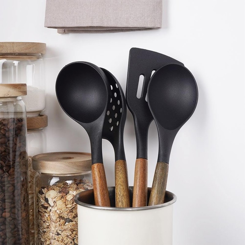 Slotted Spoon, Straining Ladle, Straining Ladle, Sieve Spoon, Skimmer, Thermoplastic
