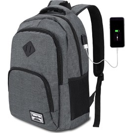 YAMTION Laptop Backpack School Backpack with USB Charging Port for Men and Women, Waterproof, 35 L