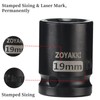 ZOYAKKI ZOYAKKI Shallow Impact Socket, SAE, 1/2 Inch Drive, 6